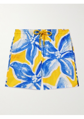 Vilebrequin - Mahina Straight-Leg Mid-Length Recycled Swim Shorts - Men - Yellow - S