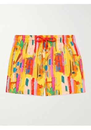 Vilebrequin - Moorise Straight-Leg Mid-Length Printed Recycled Swim Shorts - Men - Yellow - S