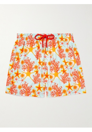 Vilebrequin - Moorea Straight-Leg Mid-Length Printed Recycled Swim Shorts - Men - Orange - S