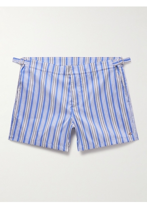 Loro Piana - Kito Straight-Leg Mid-Length Striped Swim Shorts - Men - Blue - S