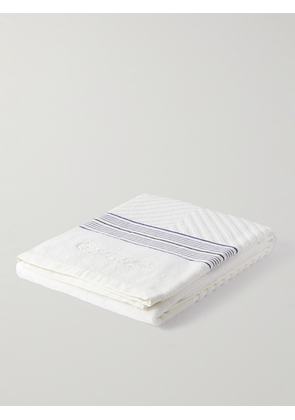 Loro Piana - Logo-Embroidered Striped Cotton-Jacquard Towel - Men - White