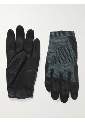 MAAP - Alt_Road Logo-Print Mesh and Faux Suede Gloves - Men - Black - S