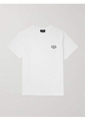 A.P.C. - Raymond Logo-Embroidered Cotton-Jersey T-Shirt - Men - White - XS