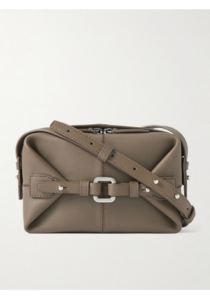 Bonastre - Air Embellished Panelled Leather Messenger Bag - Men - Brown