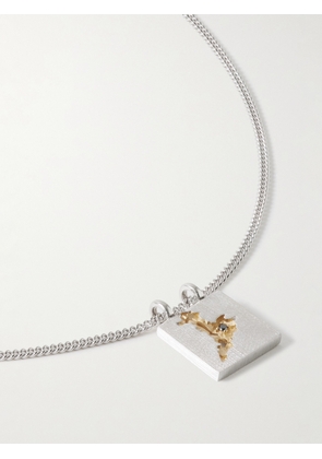 Tom Wood - Mined Rhodium- and Gold-Plated Diamond Pendant Necklace - Men - Silver