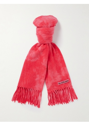 Acne Studios - Canada Fringed Tie-Dyed Wool Scarf - Men - Pink