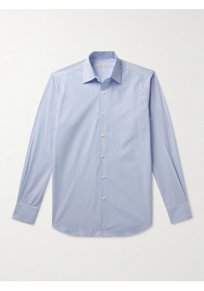 Saman Amel - Striped Cotton-Poplin Shirt - Men - Blue - EU 38
