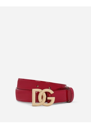 Dolce & Gabbana Cintura Logata - Woman Belts Fuchsia Leather 65