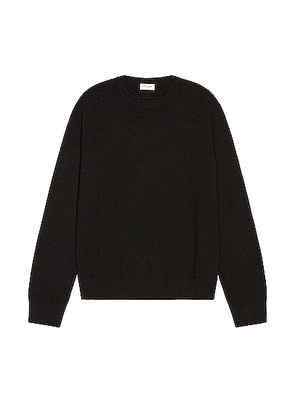 Saint Laurent Crew Neck Sweater in Black - Black. Size S (also in L, M, XL).