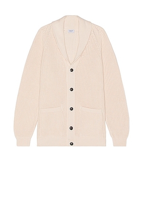Ghiaia Cashmere Marinaio Cardigan in Panama - Ivory. Size S (also in L, M, XL/1X).