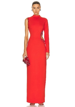 Staud Kirsten Dress in Fire Red - Red. Size S (also in L).