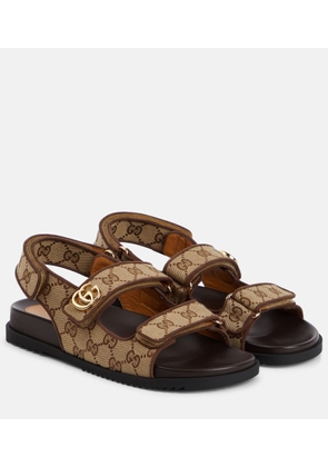 Gucci Double G canvas sandals