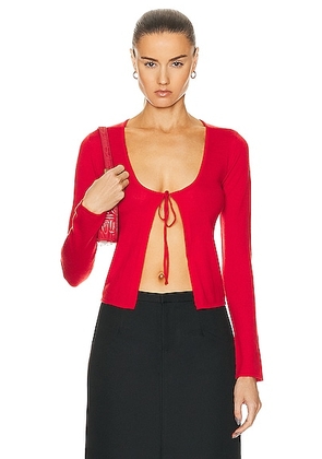 Miaou Helena Sweater in Red Rose - Red. Size XS (also in L, M, XL).
