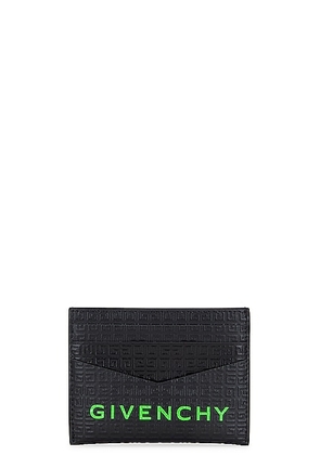 Givenchy Card Holder 2x3 Cc in Black & Green - Black. Size all.