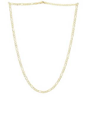 Greg Yuna 3.8mm Figaro Chain Necklace in Gold - Metallic Gold. Size all.