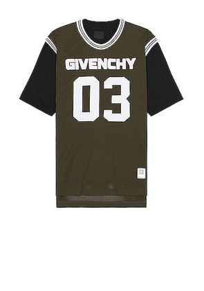 Givenchy Double Layer Tee in Black & Khaki - Black. Size M (also in S, XL/1X).
