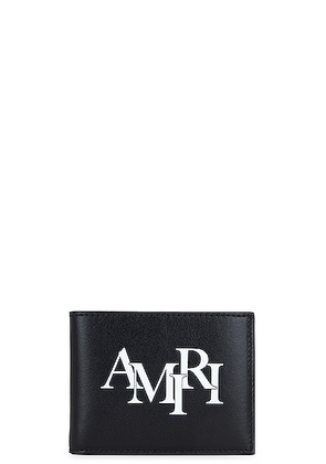 Amiri Staggered Bi-fold in Black - Black. Size all.