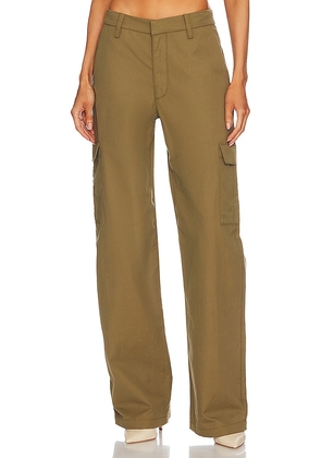 SPRWMN Baggy Low Rise Cargo Pant in Olive. Size L, M.