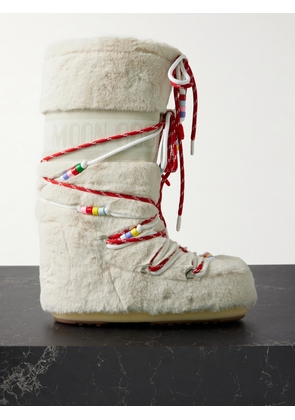 Moon Boot - Icon Suede-trimmed Faux Fur Snow Boots - Cream - EU 35/38,EU 39/41,EU 42/44