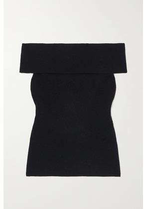 Allude - Off-the-shoulder Wool And Cashmere-blend Top - Black - x small,small,medium,large,x large
