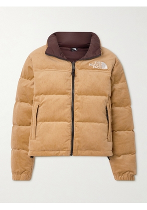 The North Face - Nuptse Reversible Quilted Cotton-blend Corduory And Recycled-ripstop Down Jacket - Brown - x small,small,medium,large,x large