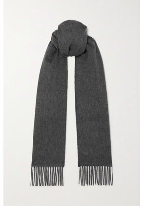 Johnstons of Elgin - Fringed Cashmere Scarf - Gray - One size