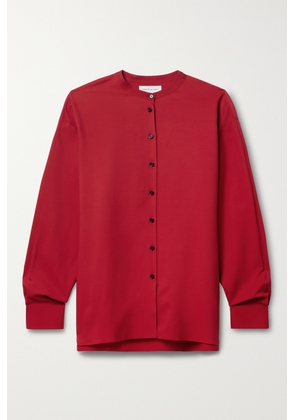 Veronica de Piante - Wool And Silk-blend Shirt - Red - IT38,IT40,IT42,IT44,IT46