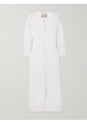 Gucci - Sequined Metallic Tweed Maxi Dress - White - S,M