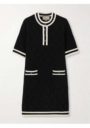 Gucci - Striped Jacquard-knit Wool Mini Dress - Black - XS,S,M,L,XL