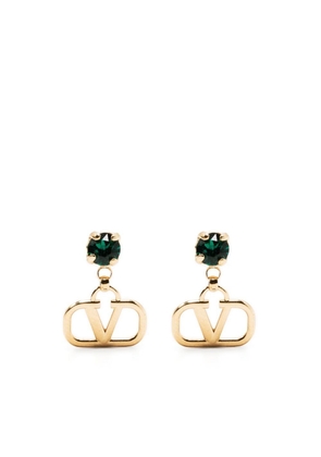 Valentino Garavani VLogo Signature crystal drop earrings - Gold