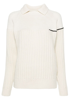 Victoria Beckham crew-neck chunky-knit jumper - Neutrals