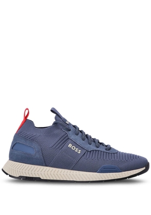 BOSS knitted low-top sneakers - Blue