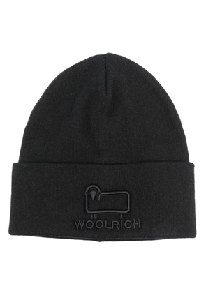 Woolrich logo-embroidered beanie - Black