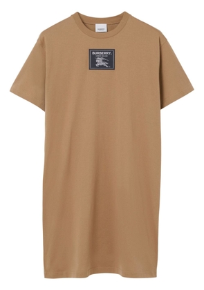 Burberry logo-patch T-shirt dress - Brown