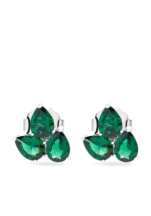 Kenneth Jay Lane crystal-embellished stud earrings - Green