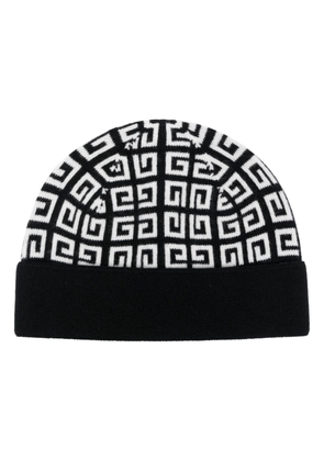 Givenchy monogram-logo knitted beanie - Black