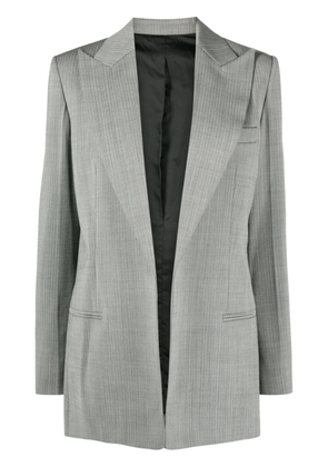 Helmut Lang herringboned single-breasted blazer - Grey