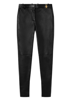 Versace Medusa-plaque leather trousers - Black