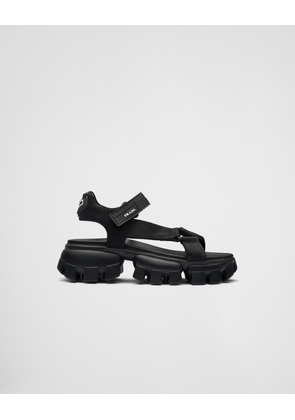 Sporty woven nylon tape sandals