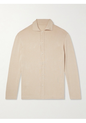 Stòffa - Slim-Fit Mouliné-Cotton Shirt - Men - Neutrals - IT 46