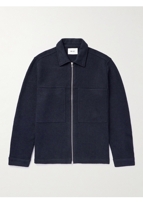 NN07 - Isak Boiled Merino Wool Jacket - Men - Blue - S