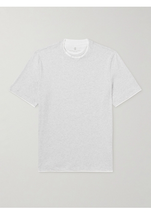Brunello Cucinelli - Layered Cotton-Jersey T-Shirt - Men - Gray - S
