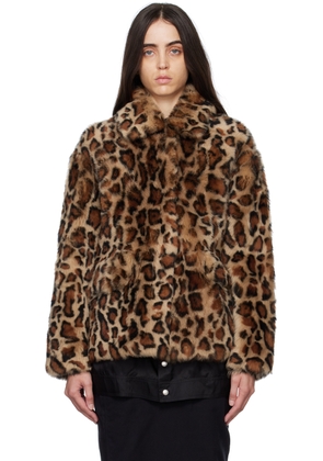 Yves Salomon - Meteo Brown Leopard Reversible Jacket