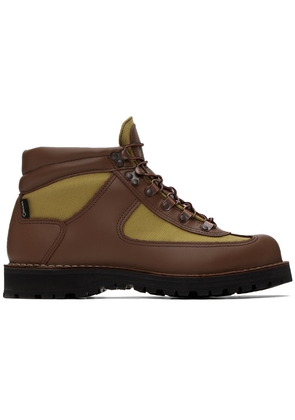 Danner Brown & Yellow Feather Light Boots