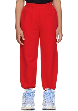 Balenciaga Kids Kids Red Embroidered Sweatpants