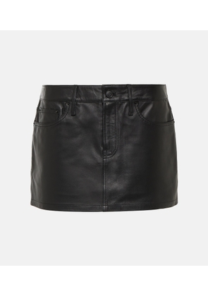Wardrobe.NYC Micro leather miniskirt