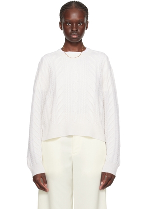 Guest in Residence White Cable Sweater
