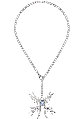 Harlot Hands SSENSE Exclusive Silver Butterfly Pendant Necklace