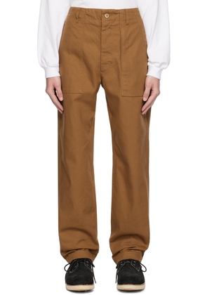 Engineered Garments Brown Fatigue Trousers