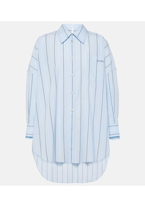 Marni Striped oversized cotton poplin shirt